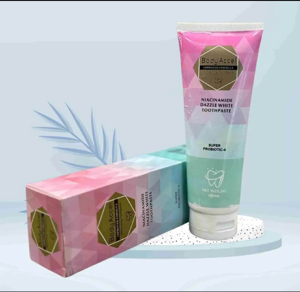 Body Accel Niacinamide Toothpaste – Advanced Whitening & Probiotic Care