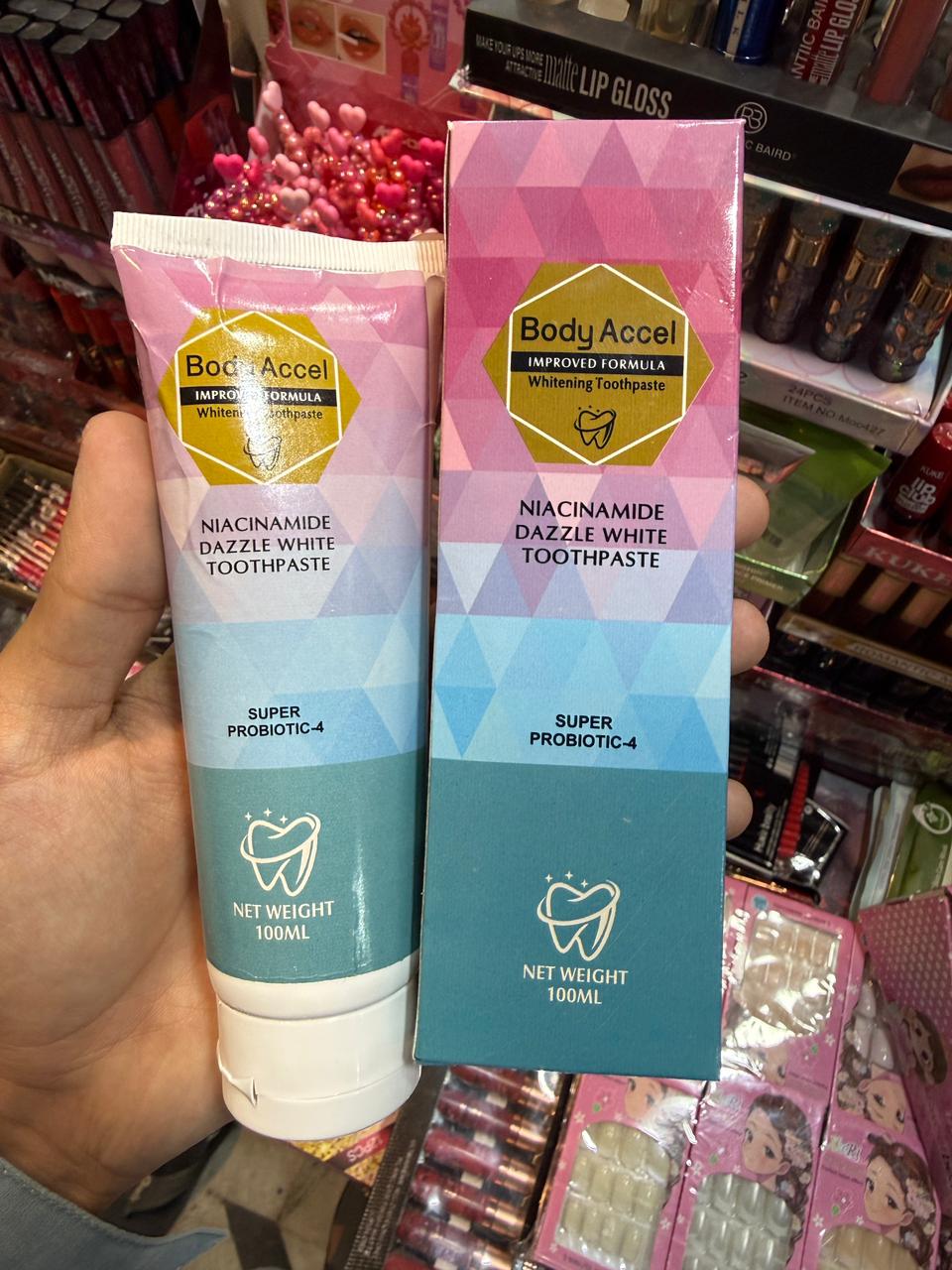 Body Accel Niacinamide Toothpaste – Advanced Whitening & Probiotic Care