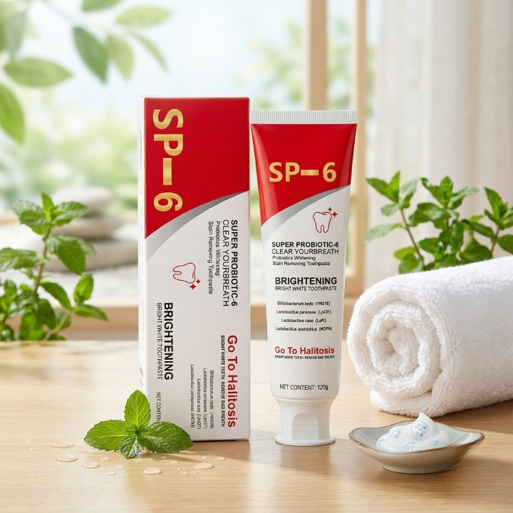 Premium SP-6 Ultra Whitening Probiotic Toothpaste – Advanced Stain Removal & Fresh Breath