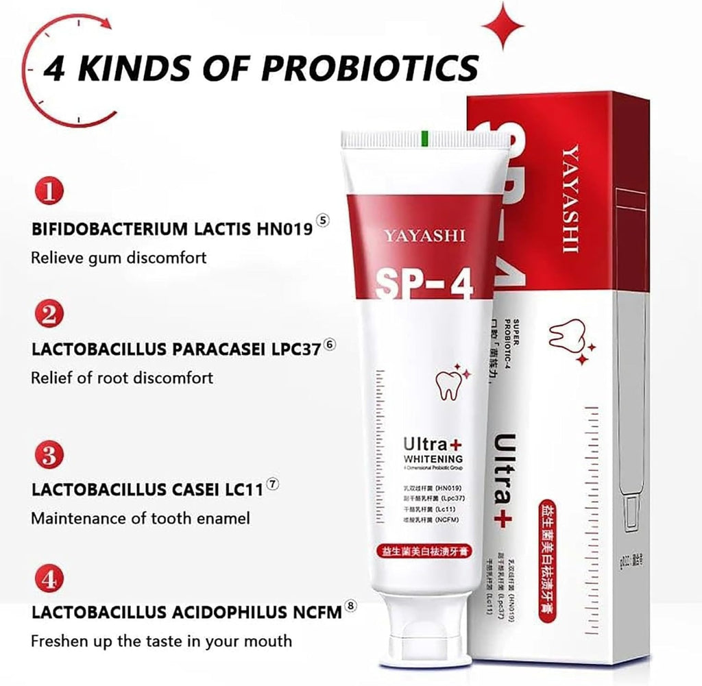 YAYASHI SP-4 Probiotic Toothpaste – Ultra Whitening & Fresh Breath