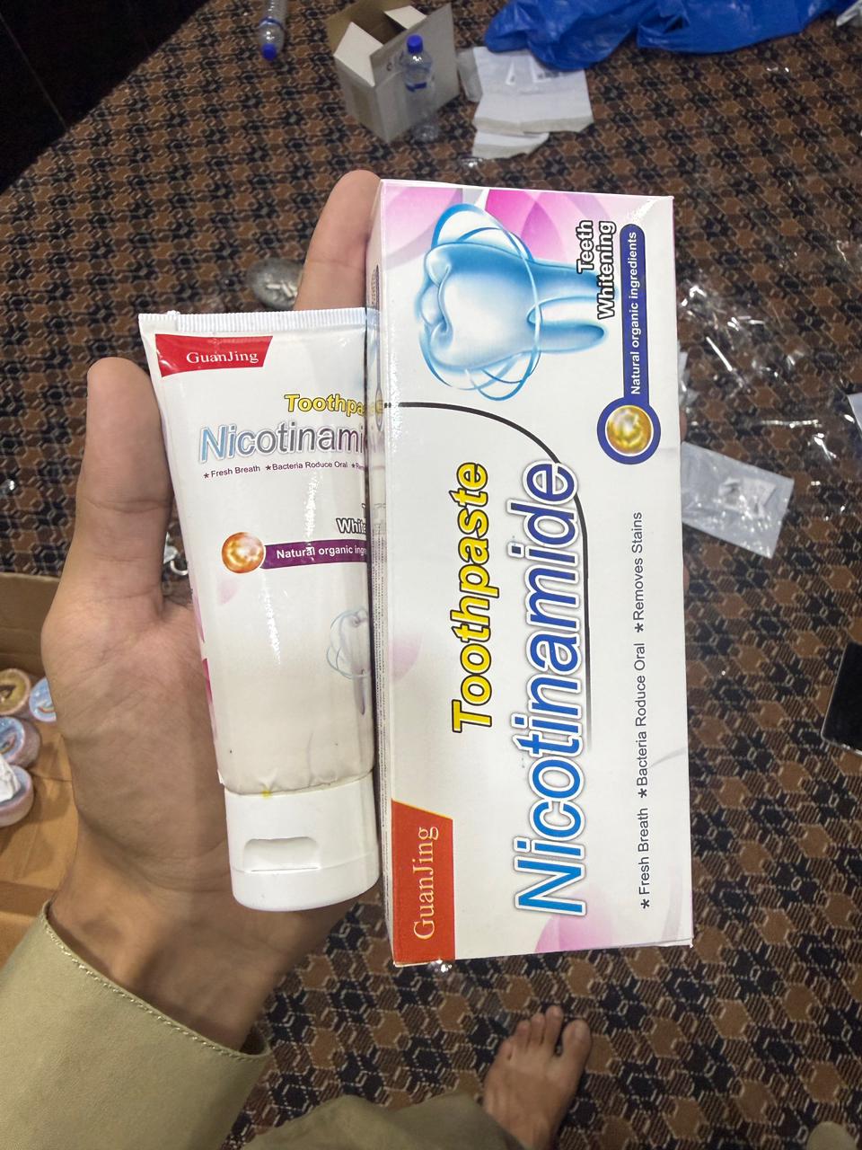GuanJing Nicotinamide Teeth Whitening Toothpaste – Stain Removal & Fresh Breath